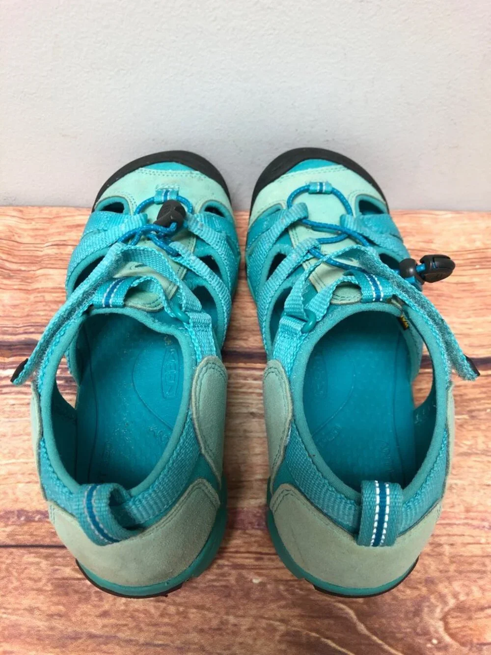 Keen Big Kids 5/37 Seacamp II CNX Teal Blue Washable Sport Sandals 1012555